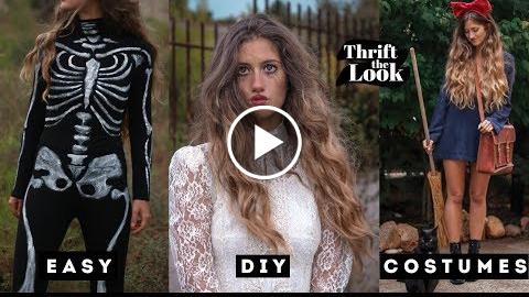 3 Easy DIY Halloween Costumes  Thrift The Look Ep.6