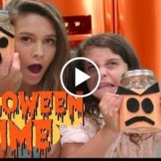 Halloween slime diy! Super scary haunted slime!  Emma and Ellie